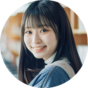笑顔の女子高校生