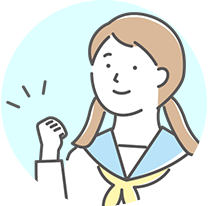 成績が上がって喜ぶ女子生徒