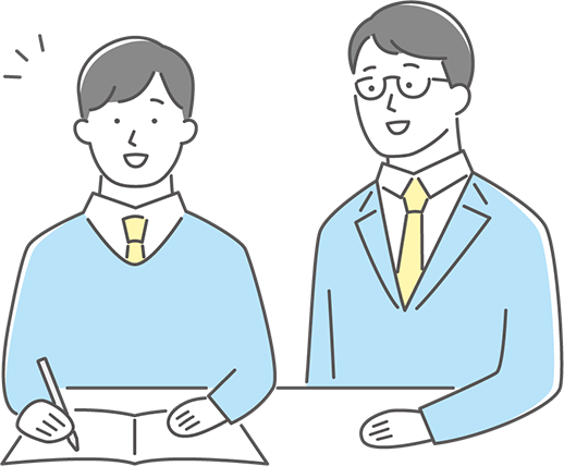家庭教師のとのマンツーマン授業をする中学生
