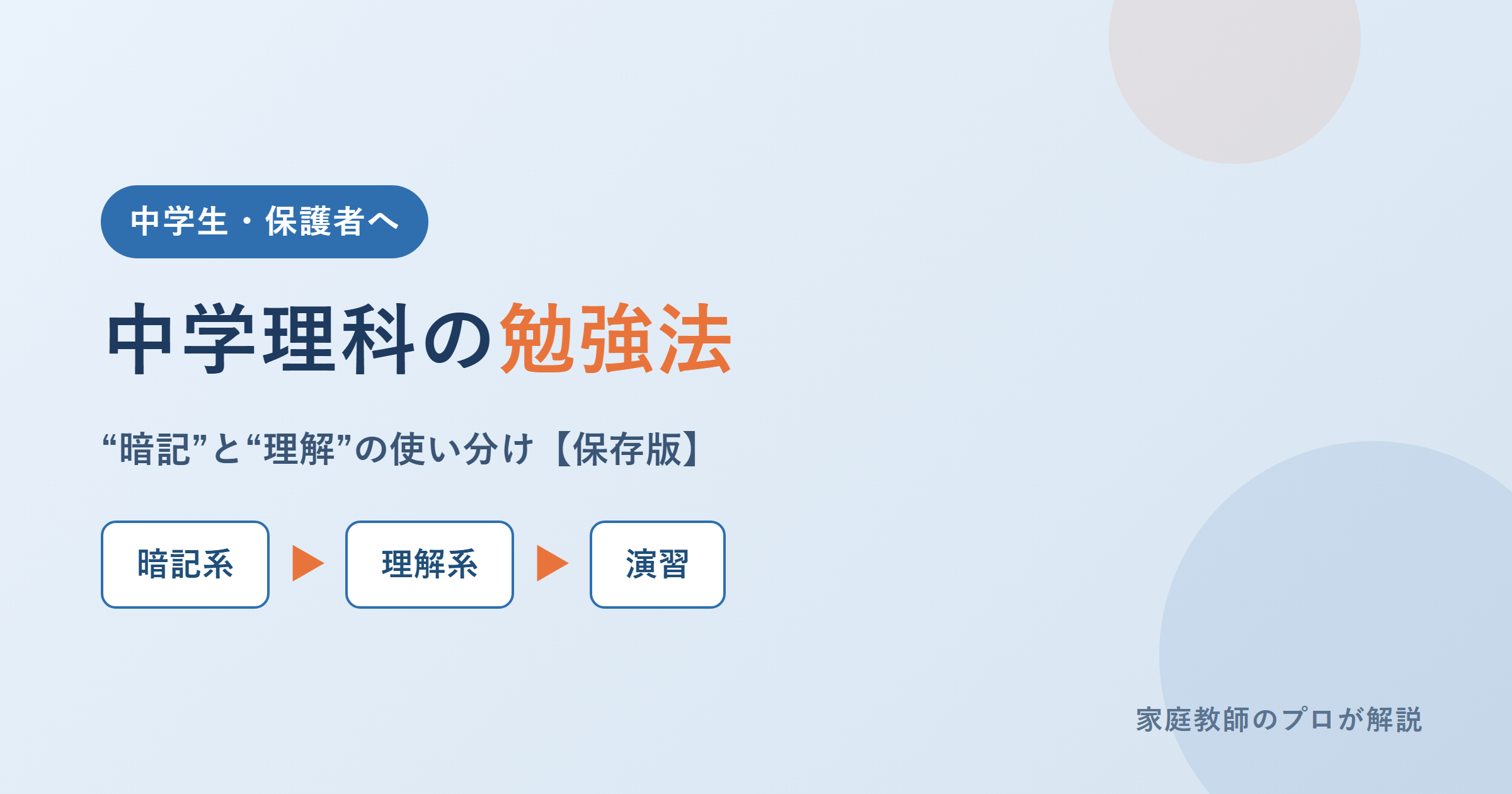 中学理科の勉強法｜物理・化学・生物・地学の「暗記と理解」の使い分けと得点のコツ【保存版】
