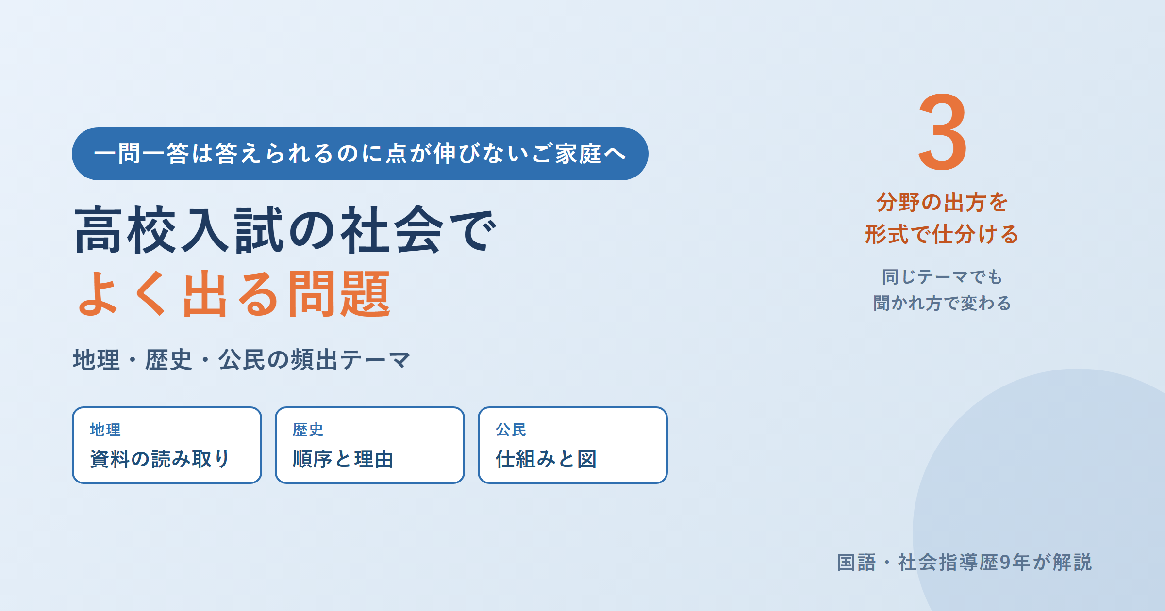 高校入試の社会でよく出る問題｜地理・歴史・公民の頻出テーマ