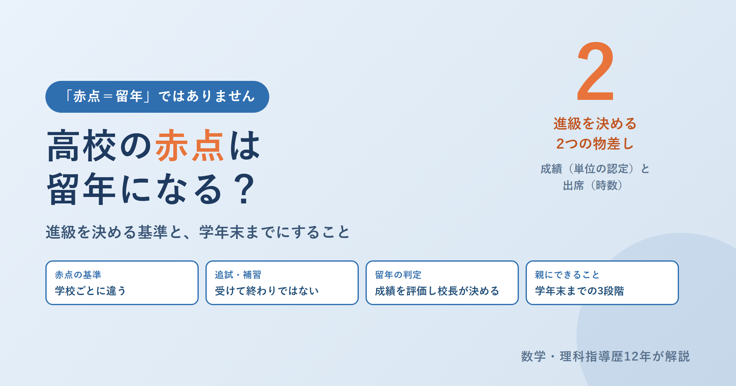 高校の赤点は留年になる？進級の基準と学年末までにすること