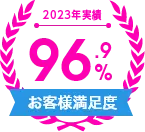 お客様満足度96.9%(2021年実績)