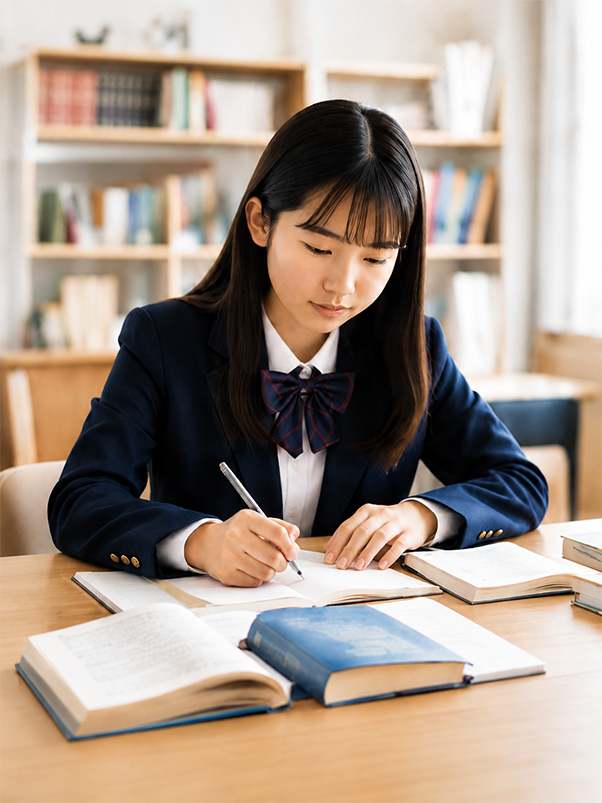 大学入試を控えた高校生