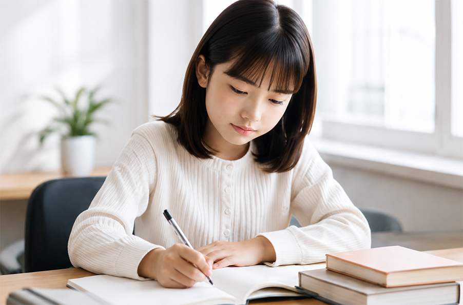 中学受験を目指す小学生
