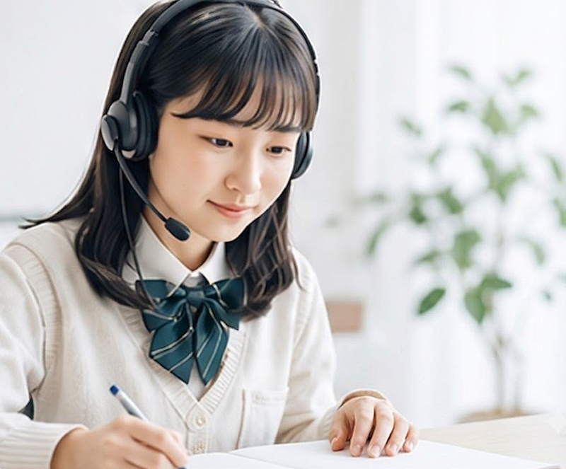オンライン授業を受ける生徒の様子