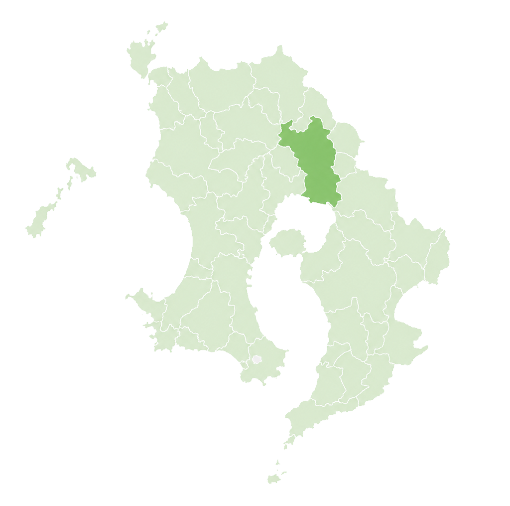 鹿児島県内における霧島市の位置を示すエリアマップ